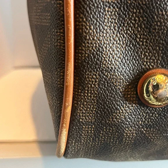 Michael Kors Dark Brown Monogram Duffel Bag Weekender - Picture 15 of 16